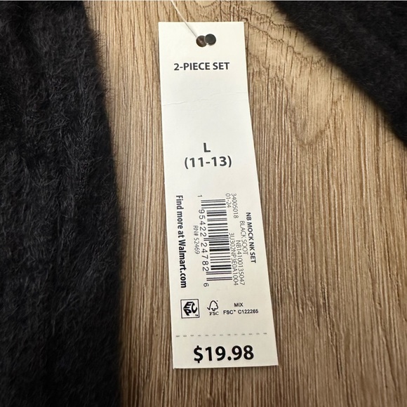 NWT No Boundaries Black Cozy Knit Set Juniors Size L (11-13) - Picture 5 of 6
